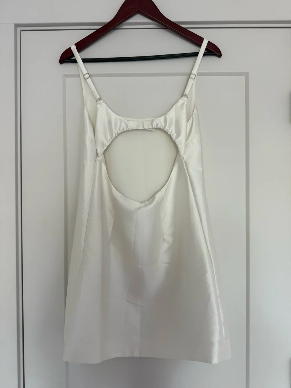 Reformation Cream One-Shoulder Satin Mini Dress - Picture 4 of 4